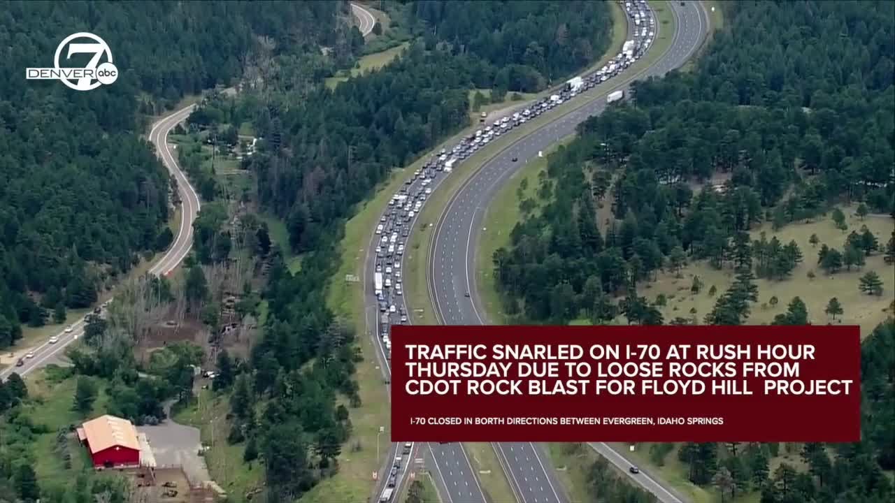 I 70 Closed In Both Directions Due To Rock Blast, Big Delays Expected