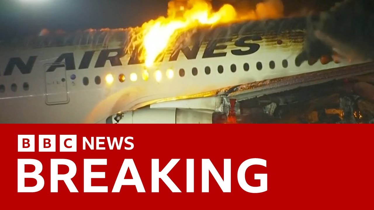 Japan Airlines Plane In Flames On The Runway At Tokyo’s Haneda Airport Bbc News