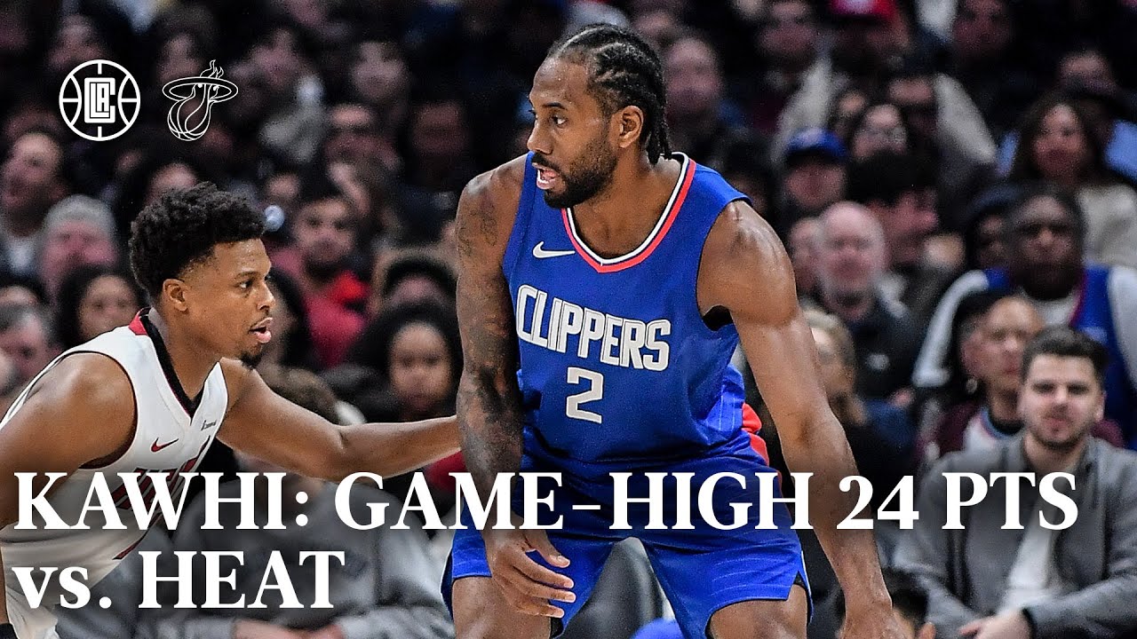 Kawhi: Game High 24 Pts Vs. Heat | La Clippers