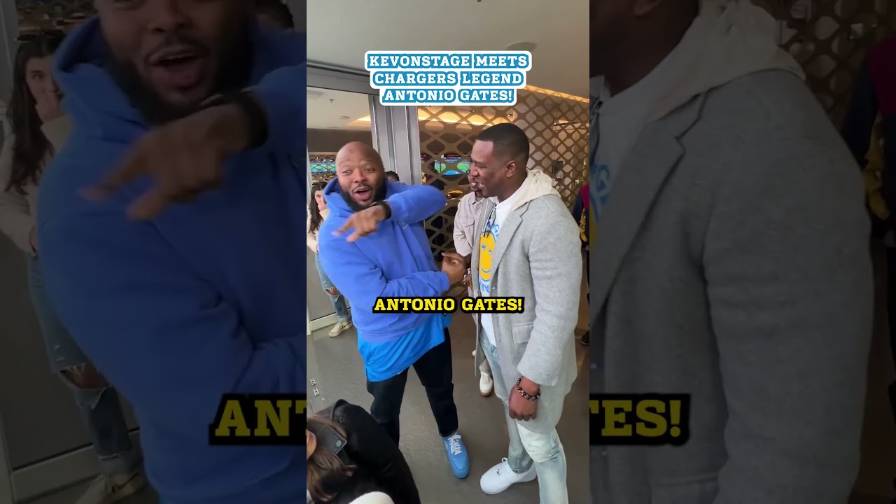 @kevonstage Meets Antonio Gates! #nflcreatoroftheweek