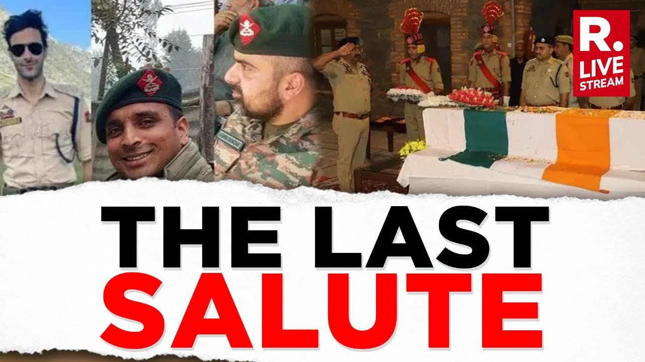 Last Journey Of Anantnag Martyrs Live: Nation Salutes Colonel Manpreet Singh, Major Ashish Dhonchak