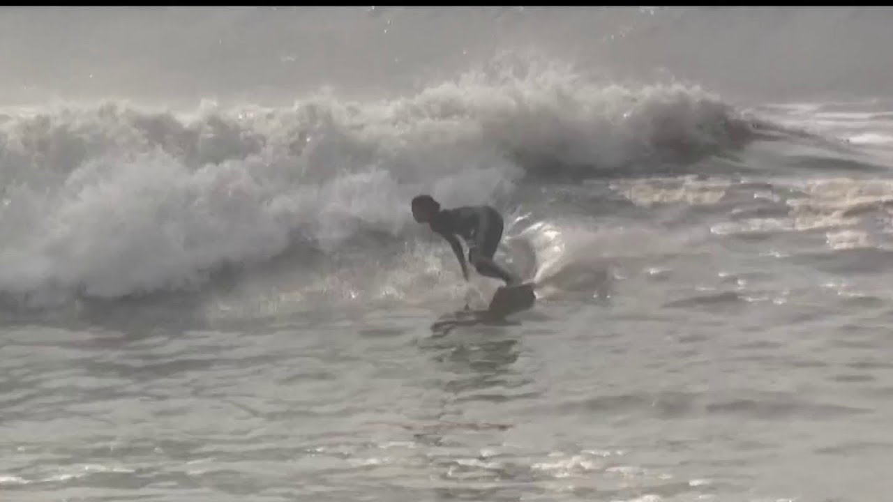 Massive Waves Bring Ideal Surf But Also Flooding Near The Coast