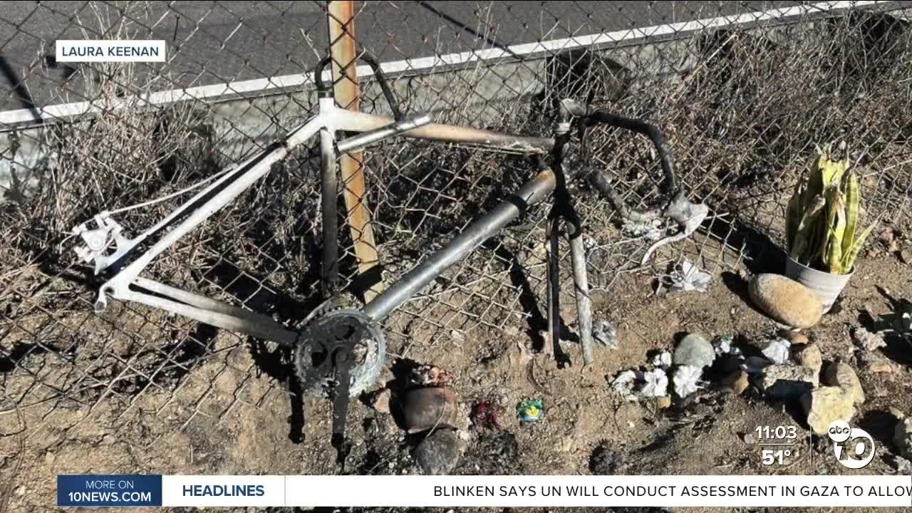 Memorial For Cyclist Killed In 2021 Destroyed | San Diego News