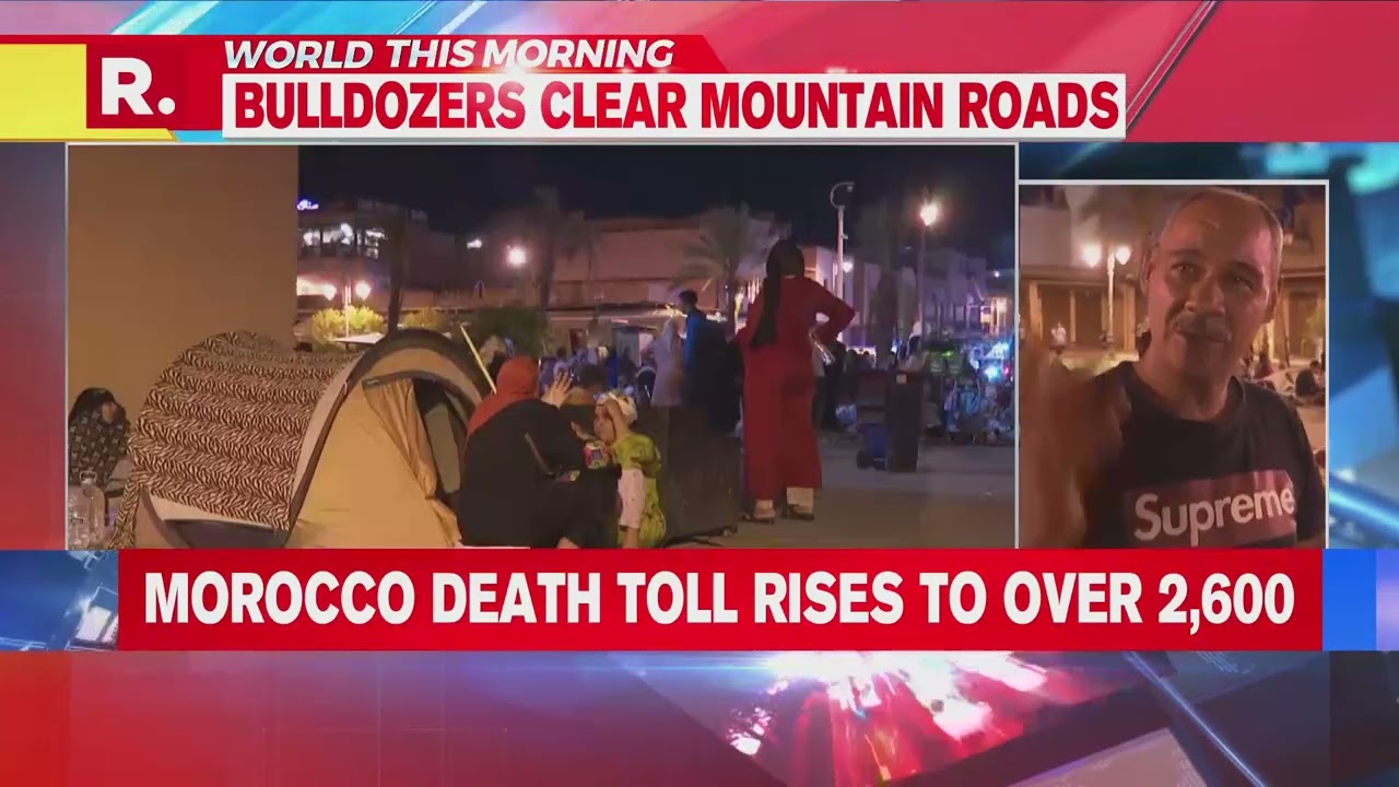 Morocco Earthquake Aftermath: Bulldozers Clear Mountain Road, People Forced To Sleep Outside