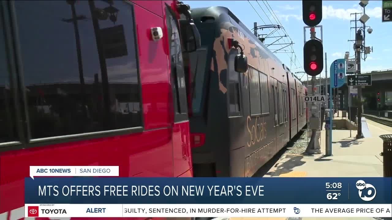 Mts, Nctd To Offer Free Rides On New Year’s Eve | San Diego News