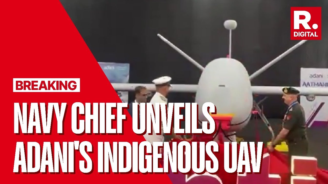 Navy Chief Unveils Adani’s All Weather Military Drone For Naval Operations