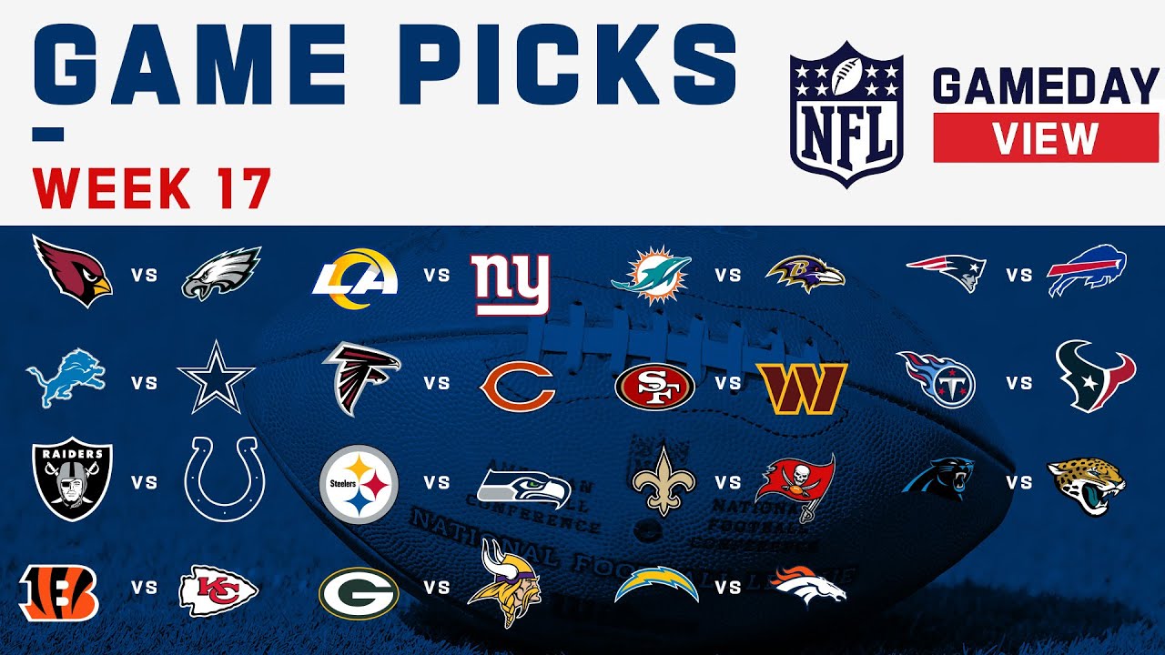 Nfl Week 17 Game Picks