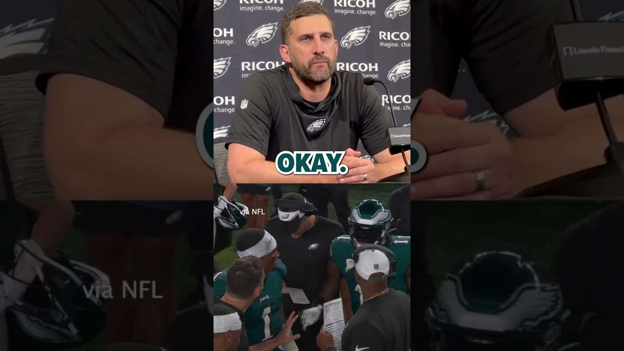 Nick Sirianni Did Not Speak On The Aj Brown And Jalen Hurts’ Sideline Moment 👀 #shorts #eagles #nfl