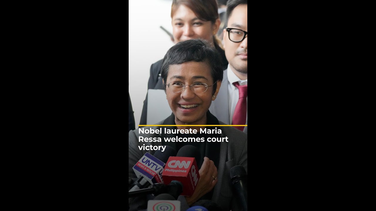 Nobel Laureate Maria Ressa Welcomes Court Victory | Aj #shorts