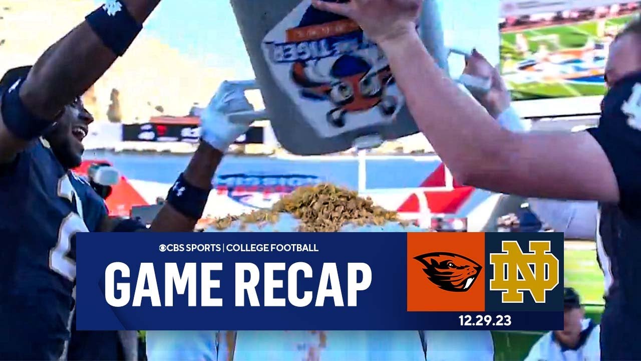 Notre Dame Dominates Oregon State To Win Tony The Tiger Sun Bowl I Game Recap I Cbs Sports