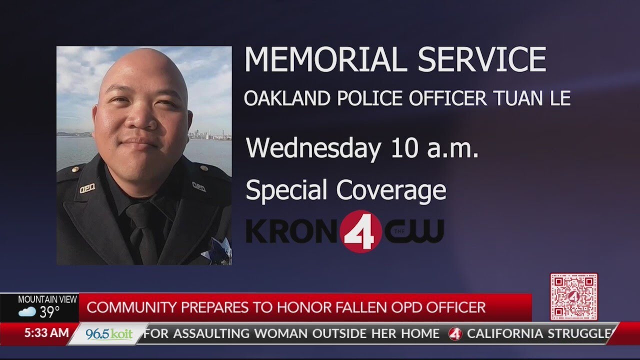 Oakland Officer Tuan Le Memorial To Be Held Wednesday