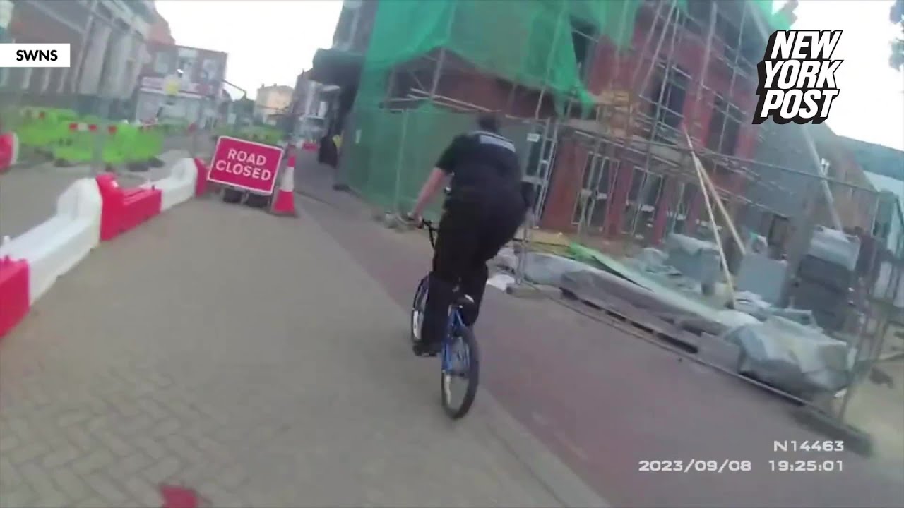 Police Officer Borrows Boy’s Bike To Chase Burglary Suspect: Video