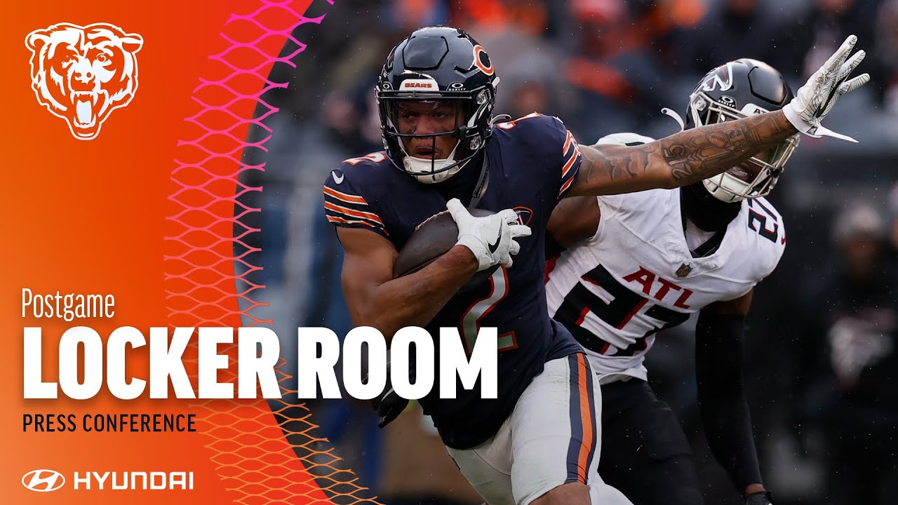 Postgame Locker Room After Bears Win Against Falcons | Chicago Bears