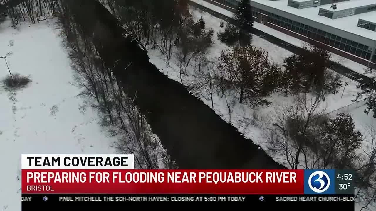 Preparing For Flooding Near The Pequabuck River