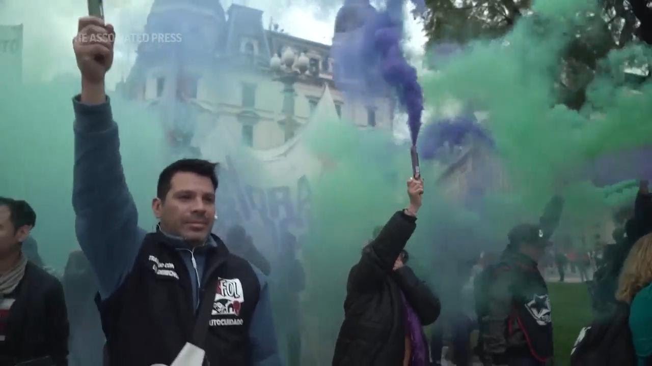 Protest Over The Rise Of Argentinian Far Right Presidential Candidate Javier Milei | Ap