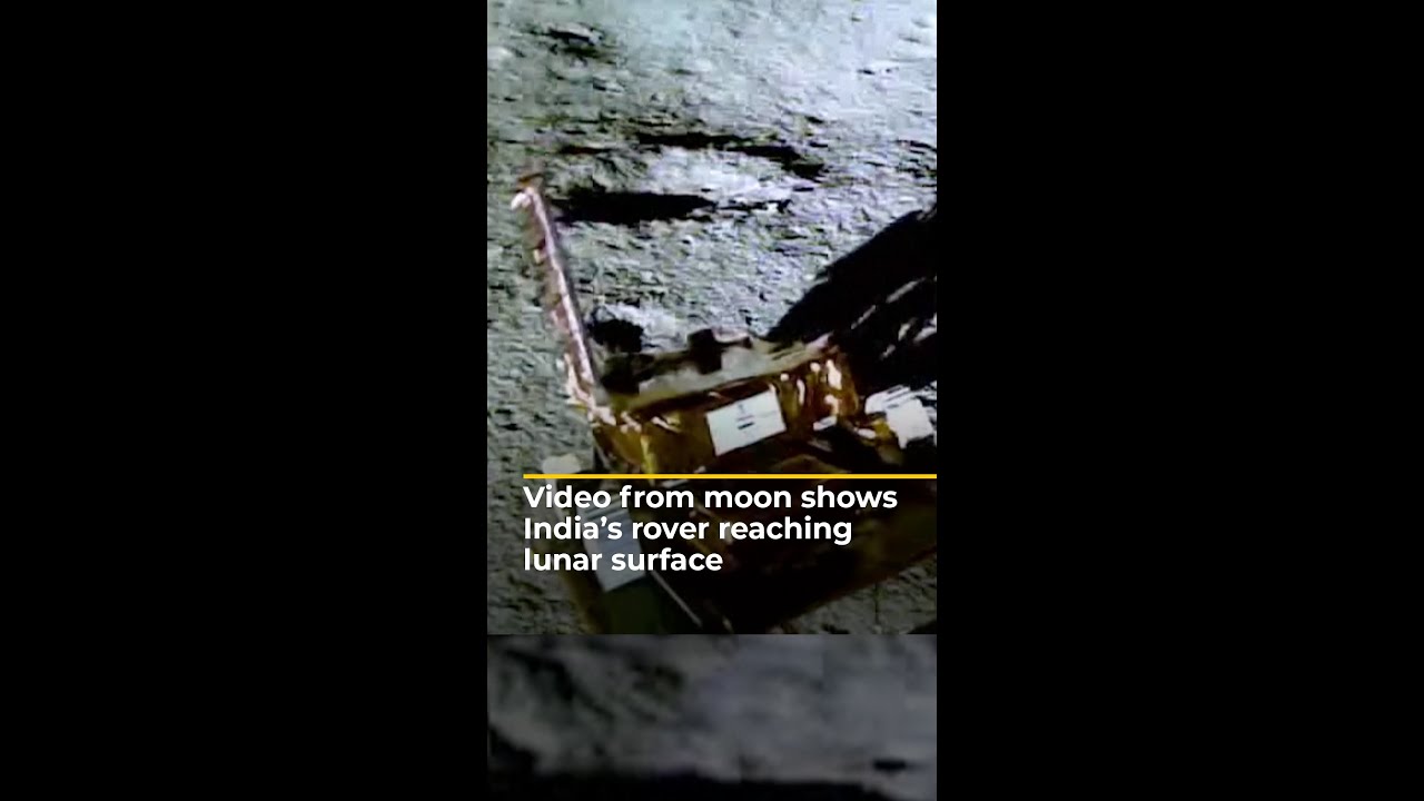 Video From Moon Shows India’s Rover Reaching Lunar Surface | Aj #shorts