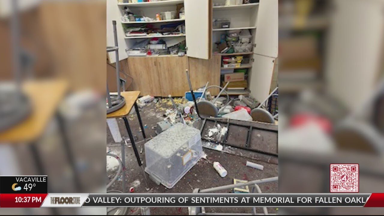 Science Classroom At Santa Rosa School Vandalized