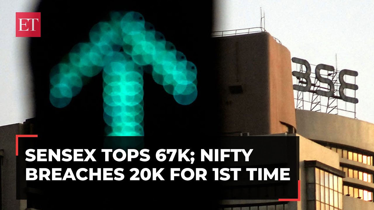 Sensex Tops 67k; Nifty Crosses 20,000 For First Time On Rally In Psu Banks And Ril | Econ Times