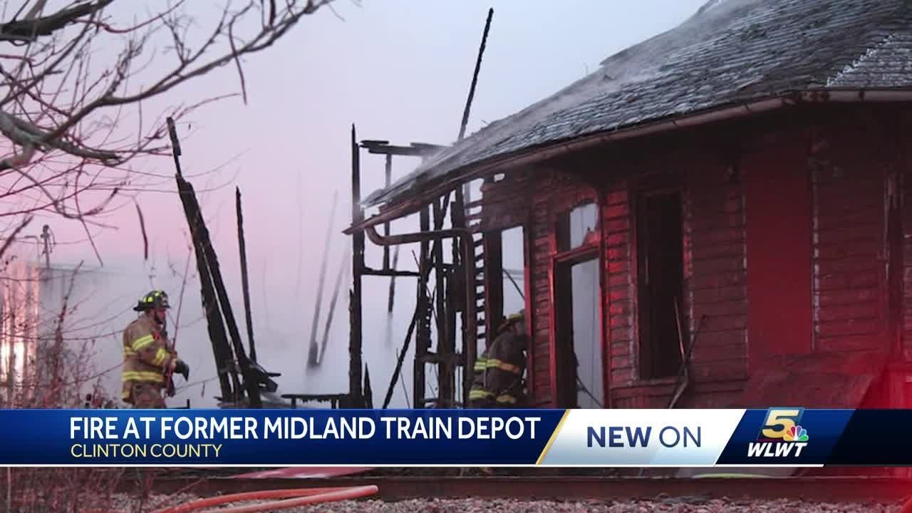 Several Departments Battle Blaze At Clinton County Train Depot Monday