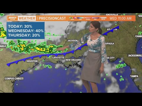 Spotty Rain Around This Week As A Weak Front Moves In | New Orleans News