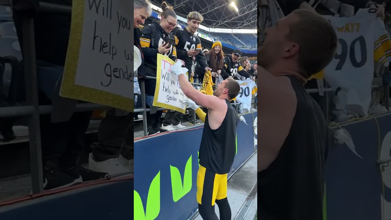 T.j. Watt Just Did A Baby Gender Reveal For These Steelers Fans 🥹 #steelers #nfl