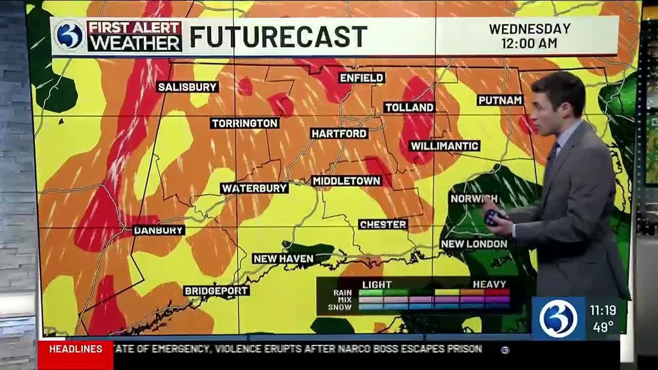 Technical Discussion: A First Alert Weather Day As Heavy Rain, Strong Winds Move Into Ct