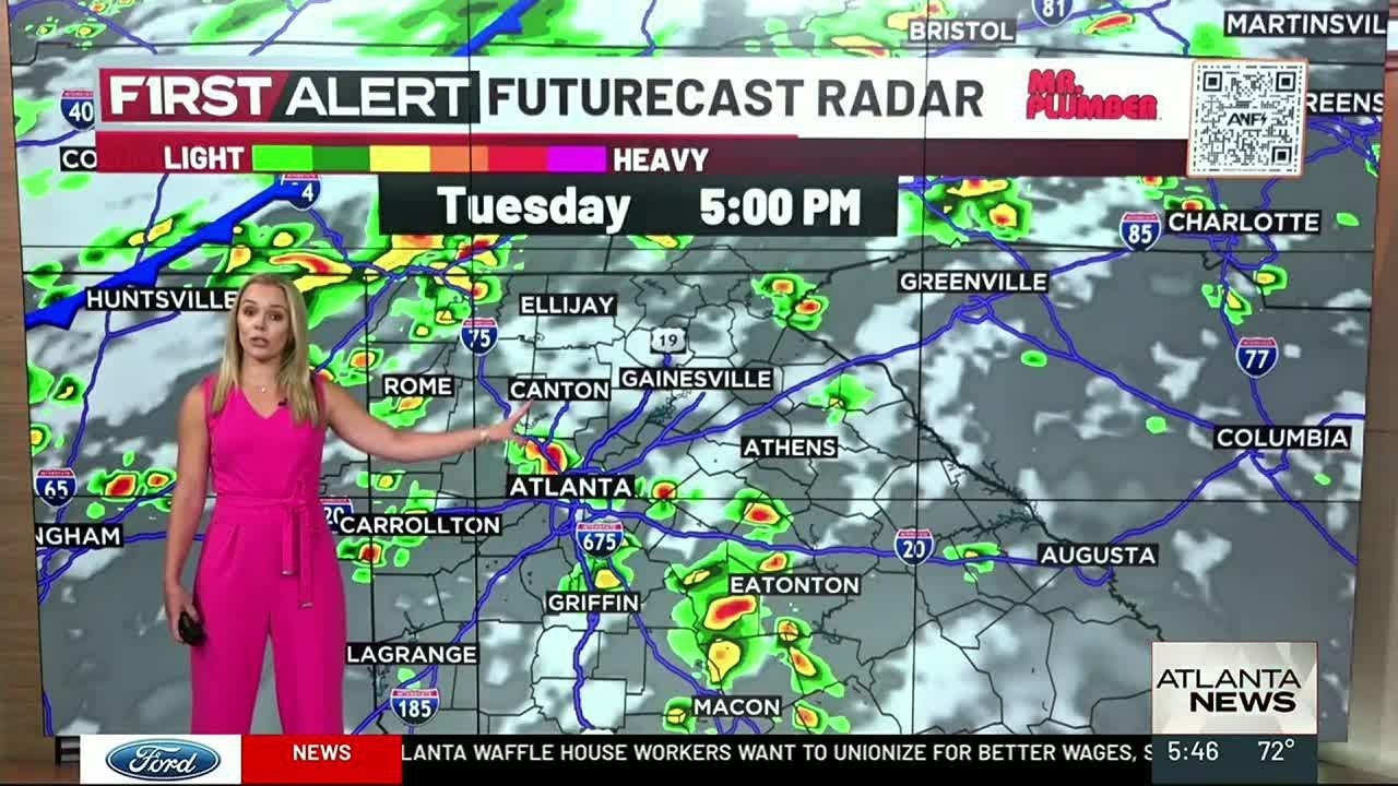 Tuesday’s Forecast For Metro Atlanta And North Georgia