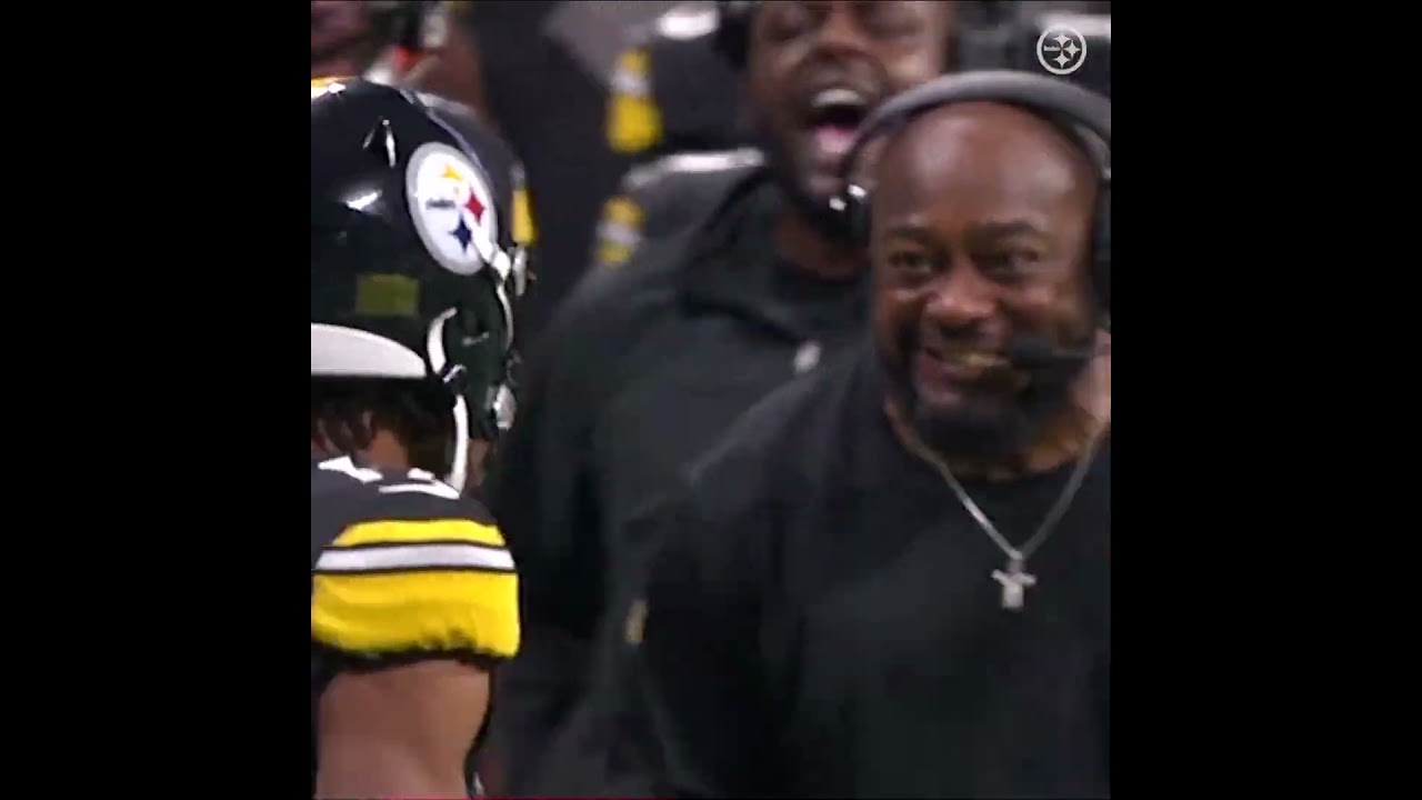 Coach Tomlin Was Extremely Excited After Calvin Austin Iii’s 21 Yard Punt Return #steelers #nfl