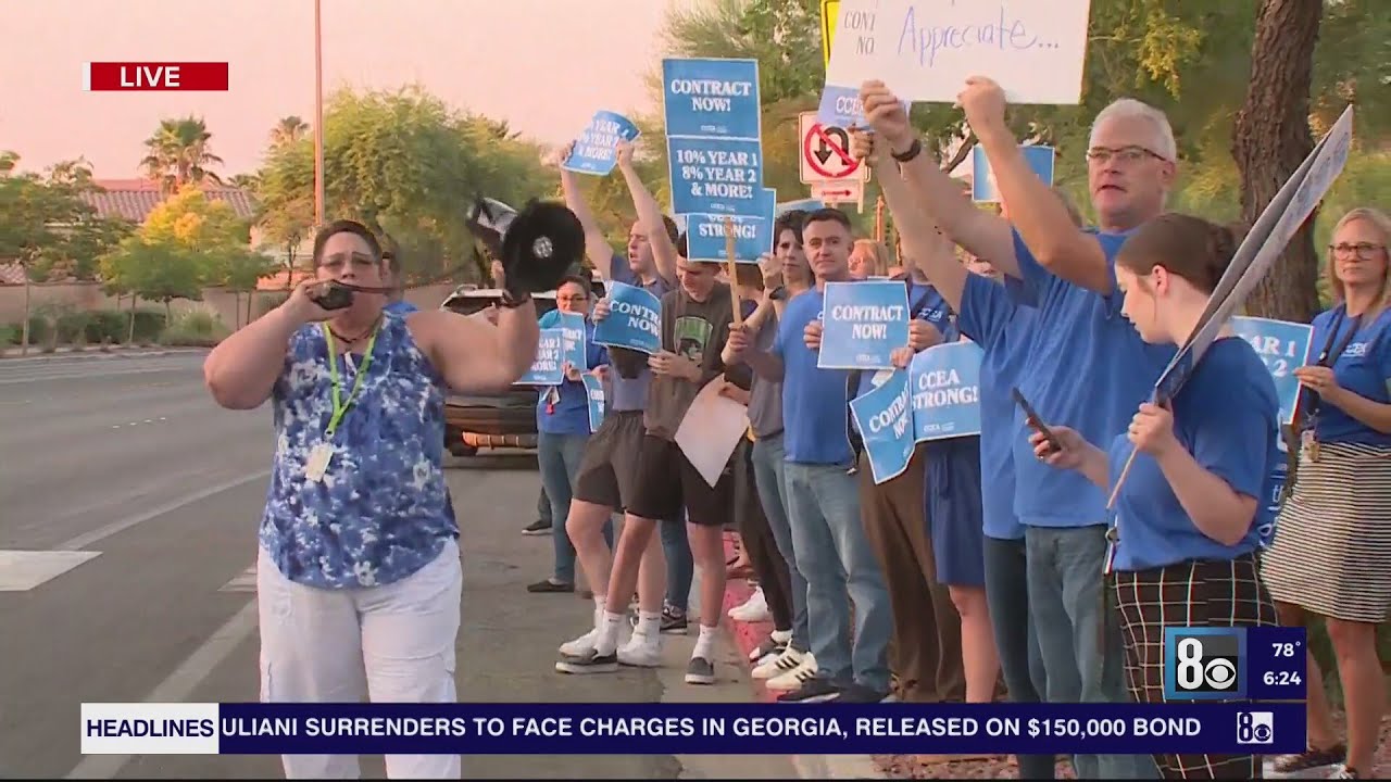 Ccsd Teachers Rally For Pay Raises Ahead Of Tonight’s Meeting