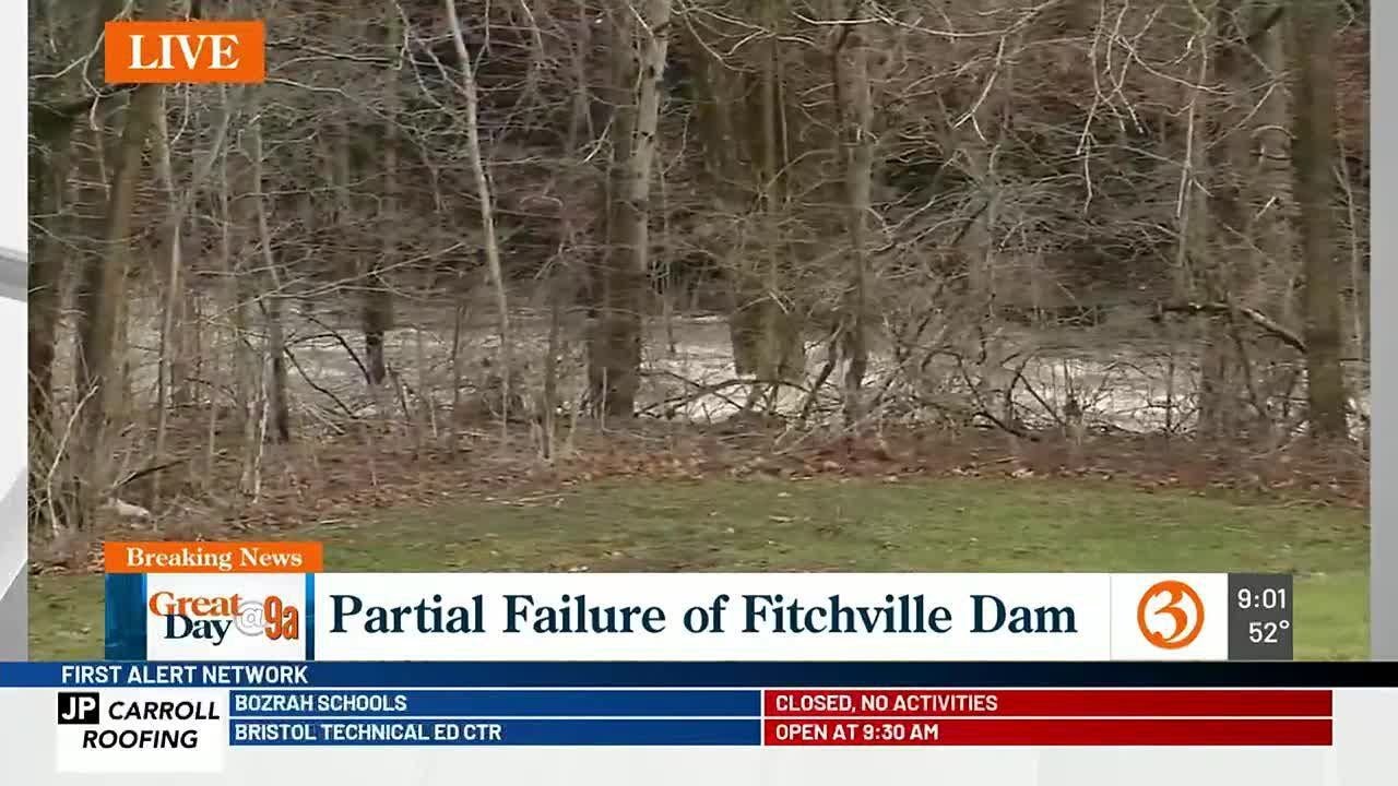 Video: Partial Dam Break Reported Along Yantic River