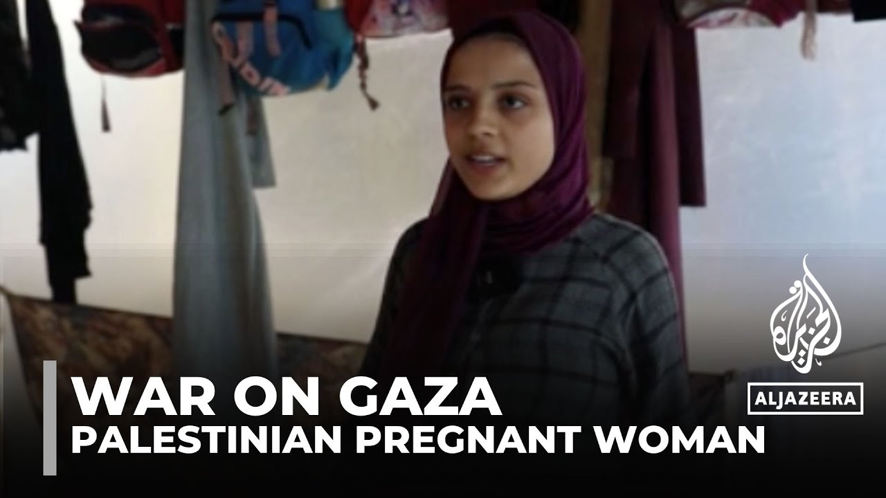 War On Gaza: Displaced Palestinian Pregnant Woman