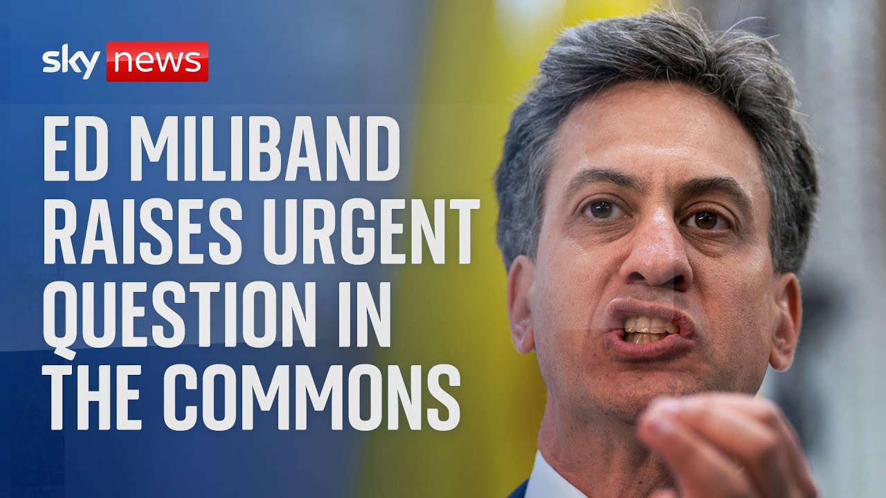 Watch Live: Ed Miliband Raises Urgent Question In The Commons