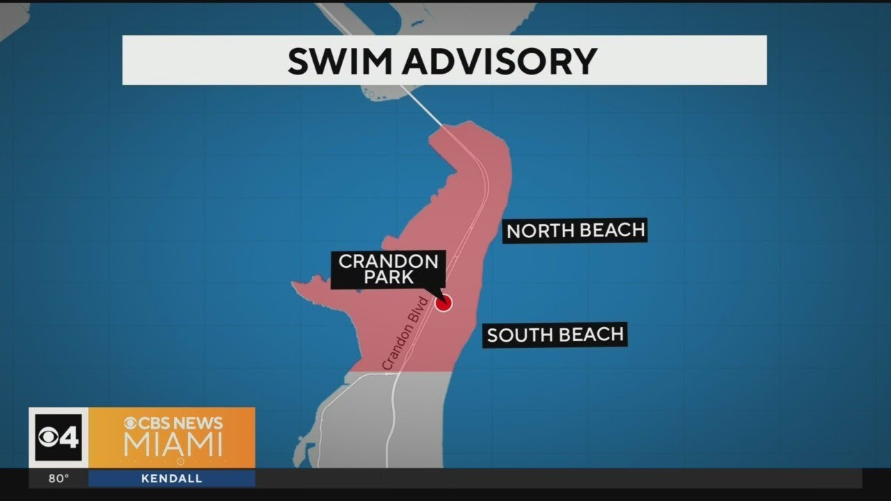 Swim Advisory Posted Fro Crandon Park